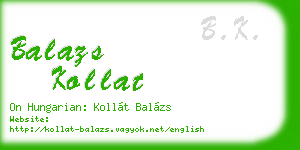 balazs kollat business card