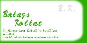 balazs kollat business card